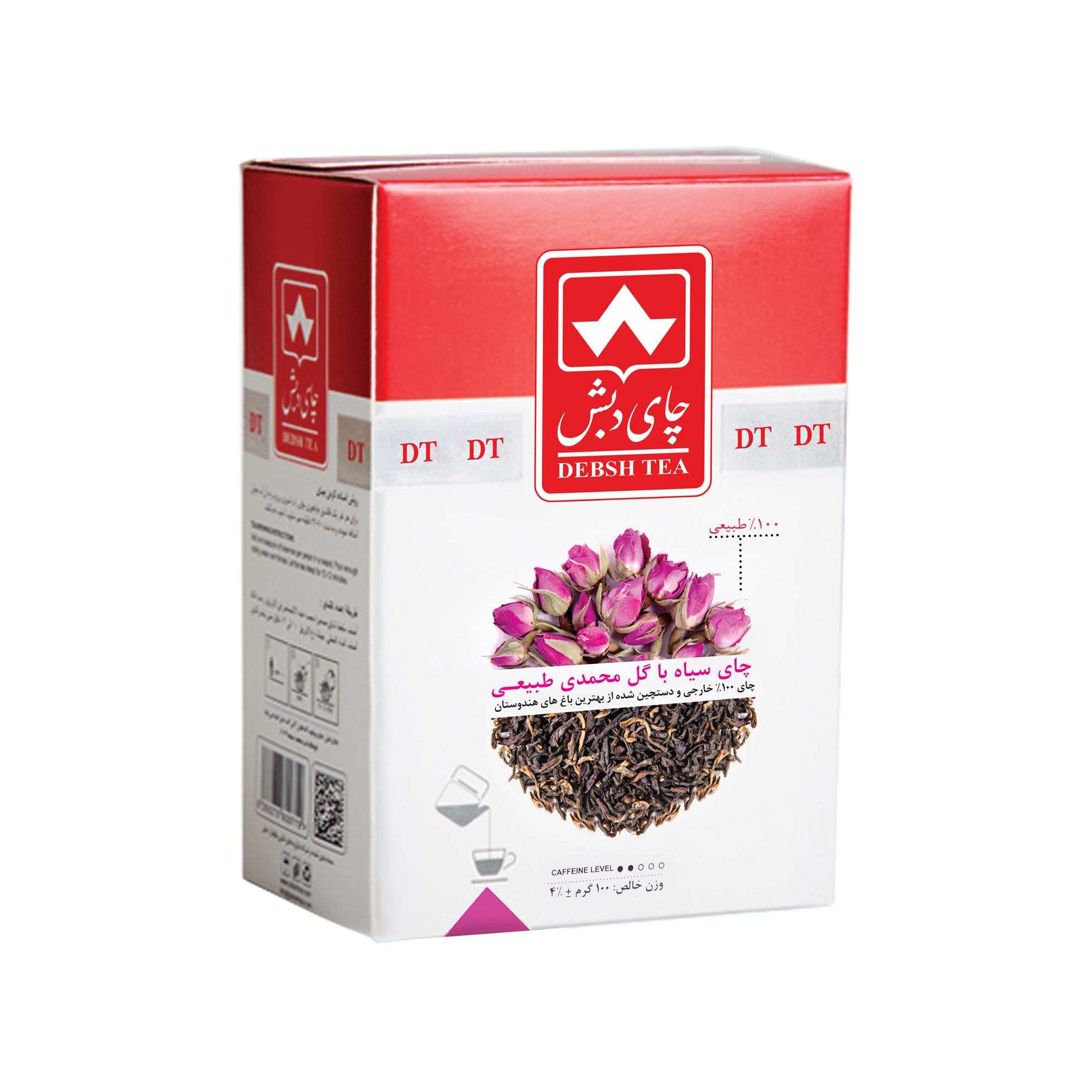 چای سیاه با گل محمدی چای دبش - 100 گرم چای سیاه با گل محمدی چای دبش - 100 گرم