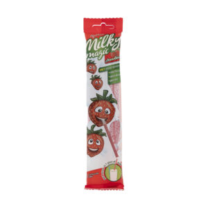 نی طعم دهنده شیر مجیک مدل Strawberry بسته 5 عددی