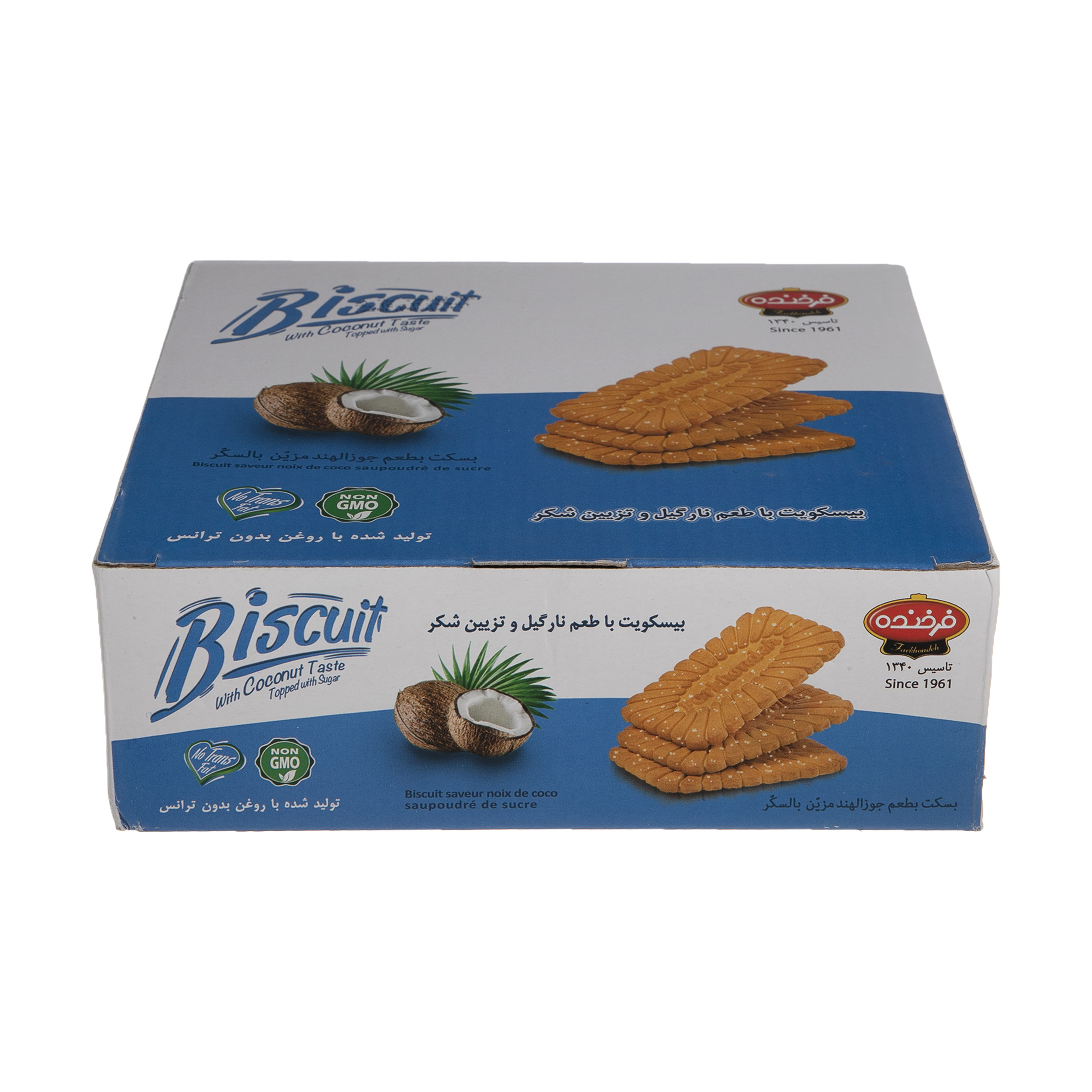 بیسکویت نارگیل فرخنده - 750 گرم بیسکویت نارگیل فرخنده - 750 گرم