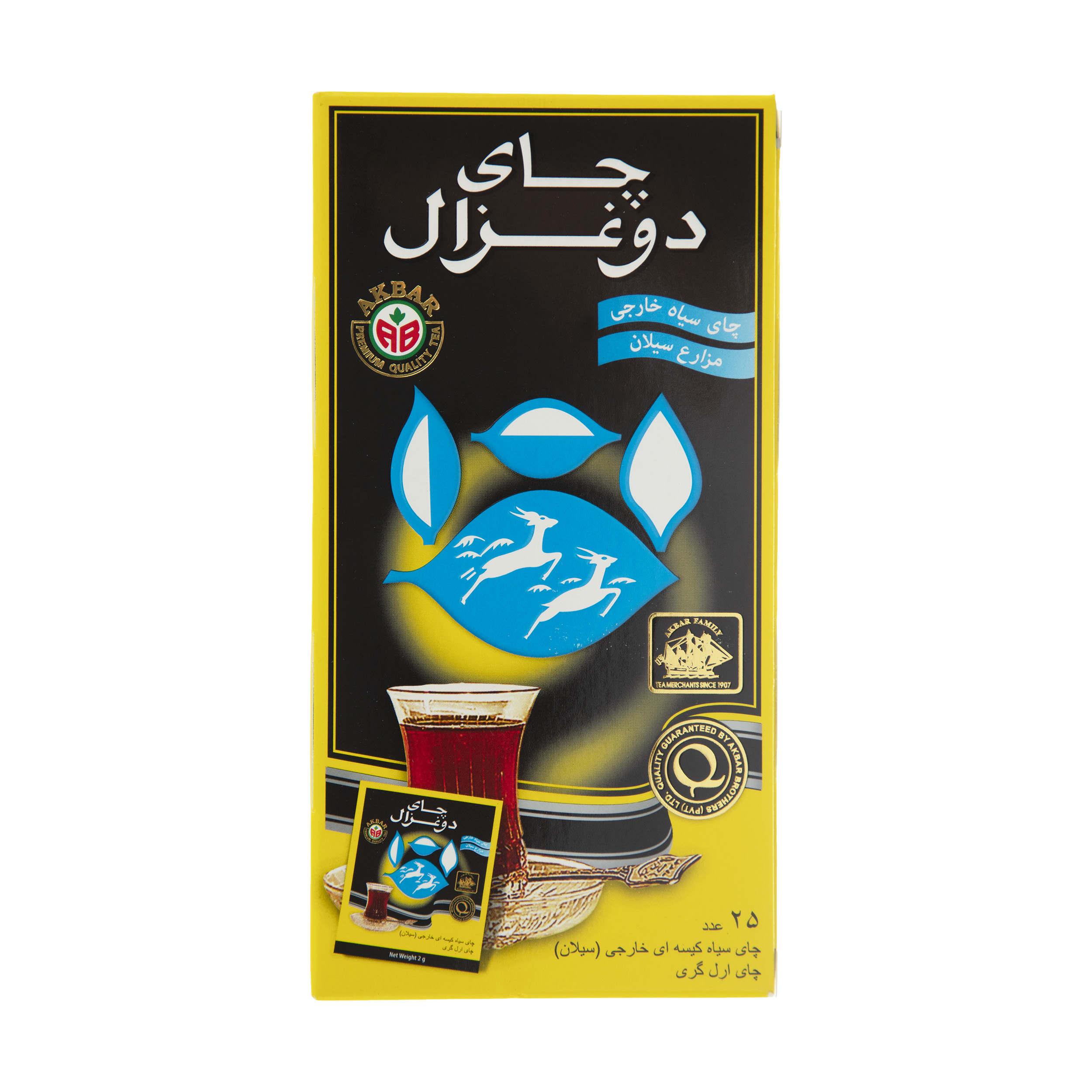 چای کیسه ای دو غزال مدل Earl Grey-1 بسته 25 عددی چای کیسه ای دو غزال مدل Earl Grey-1 بسته 25 عددی