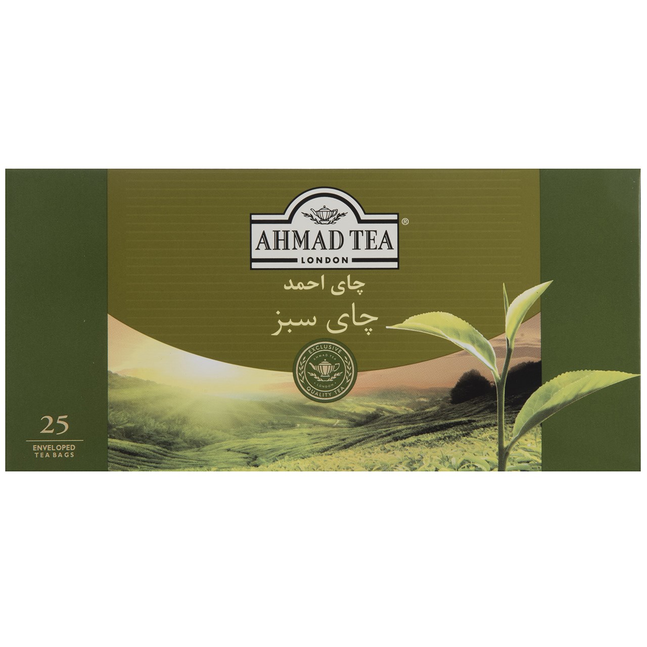 چای سبز کیسه ای احمد بسته 25 عددی چای سبز کیسه ای احمد بسته 25 عددی