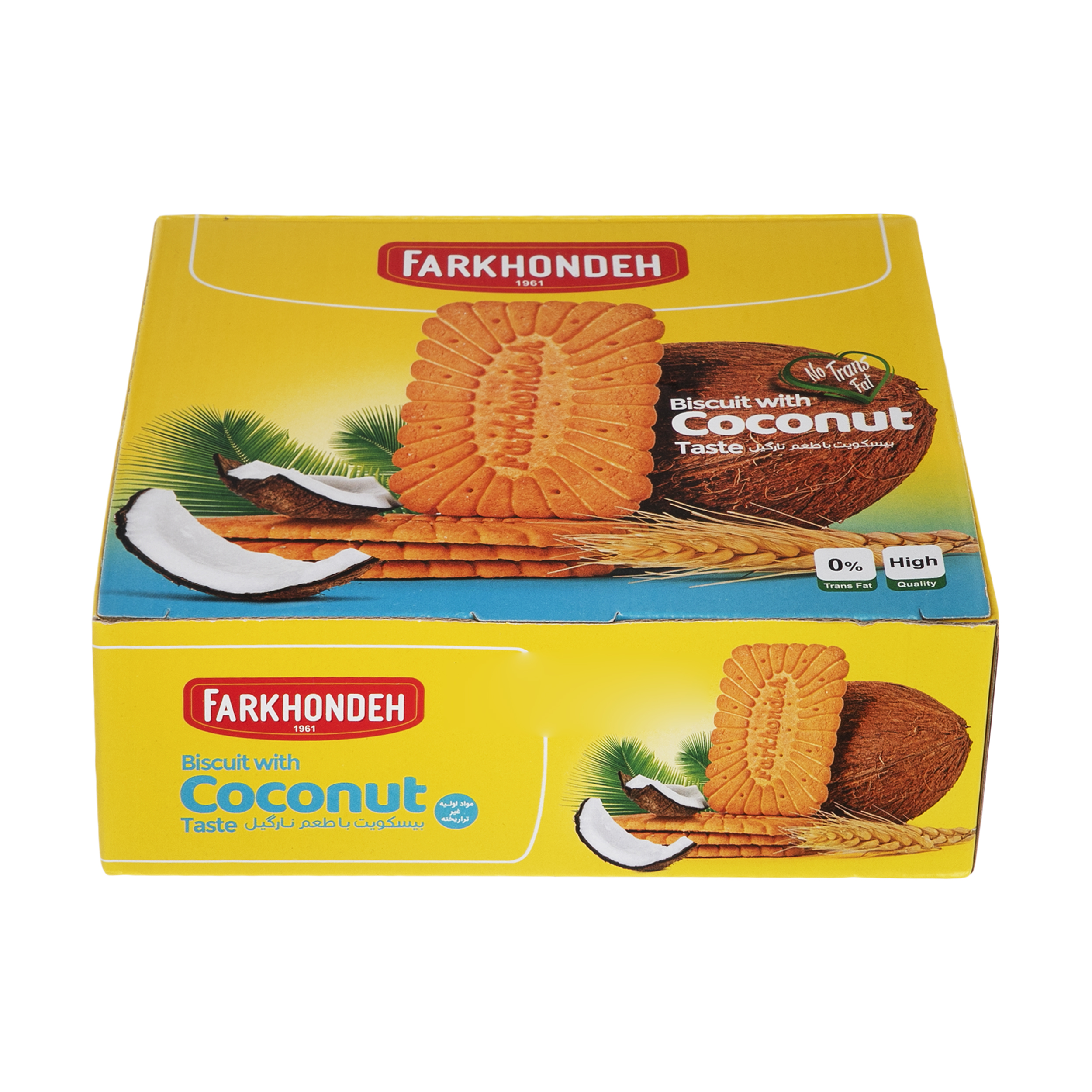 بیسکویت فرخنده با طعم نارگیل - 750 گرم بیسکویت فرخنده با طعم نارگیل - 750 گرم