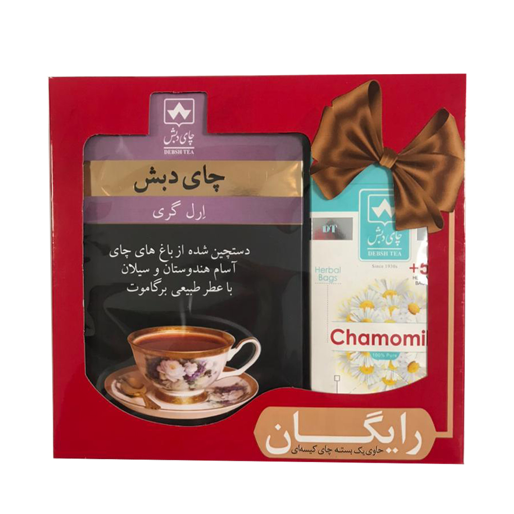 چای ارل گری چای دبش - 500 گرم و دمنوش کیسه ای بابونه دبش 25 عددی چای ارل گری چای دبش - 500 گرم و دمنوش کیسه ای بابونه دبش 25 عددی
