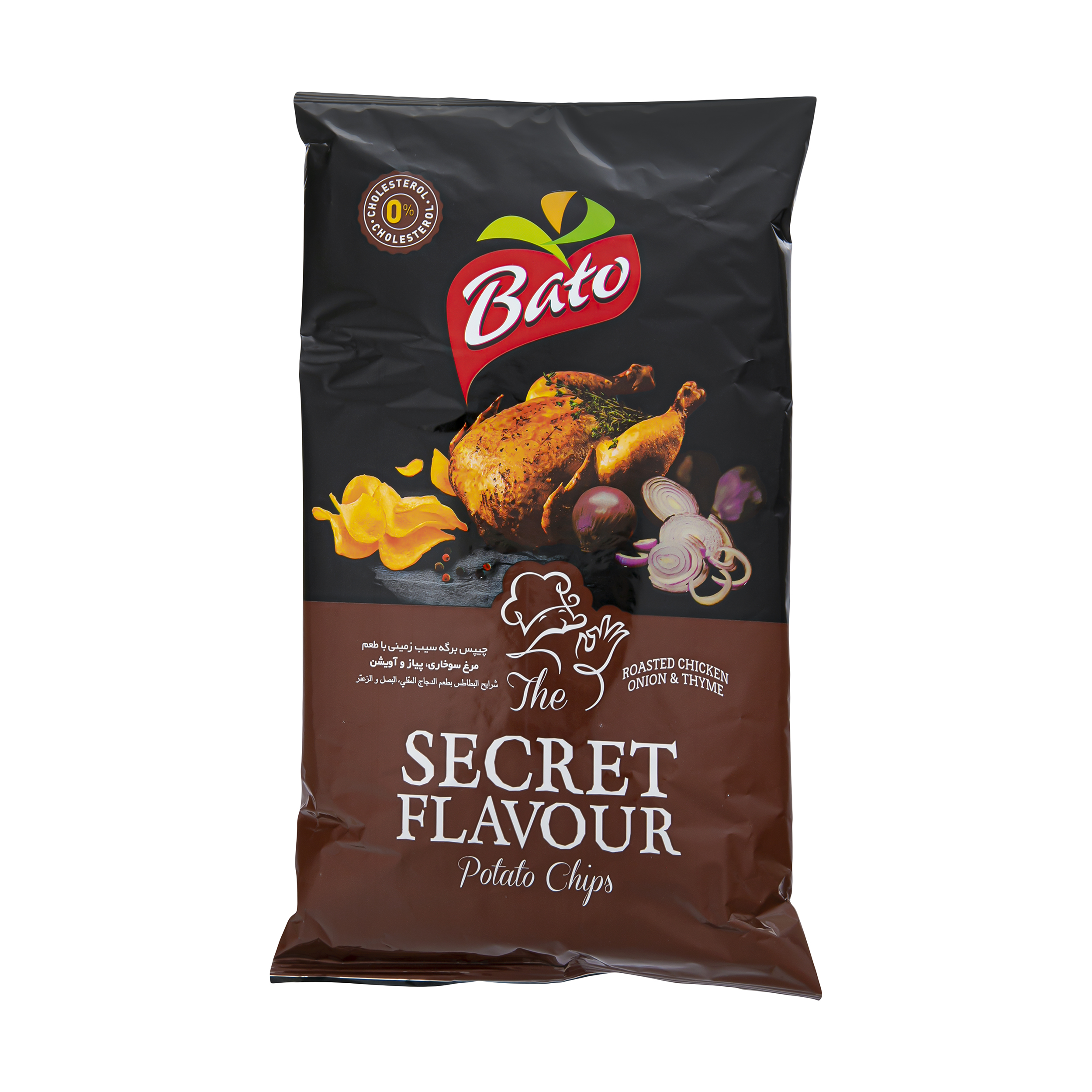 چیپس برگه سیب زمینی با طعم مرغ سوخاری و پیاز و آویشن باتو - 90 گرم چیپس برگه سیب زمینی با طعم مرغ سوخاری و پیاز و آویشن باتو - 90 گرم