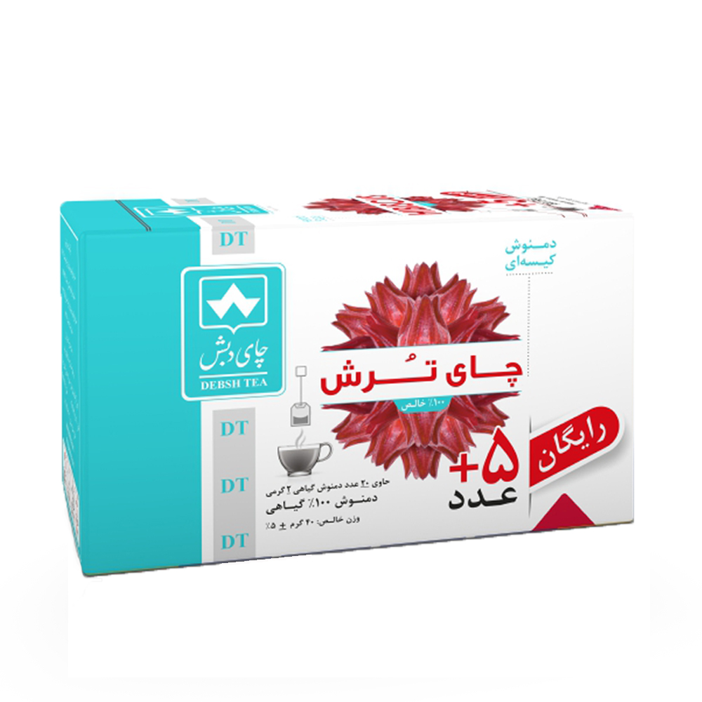 دمنوش کیسه ای چای ترش چای دبش بسته 25 عددی دمنوش کیسه ای چای ترش چای دبش بسته 25 عددی
