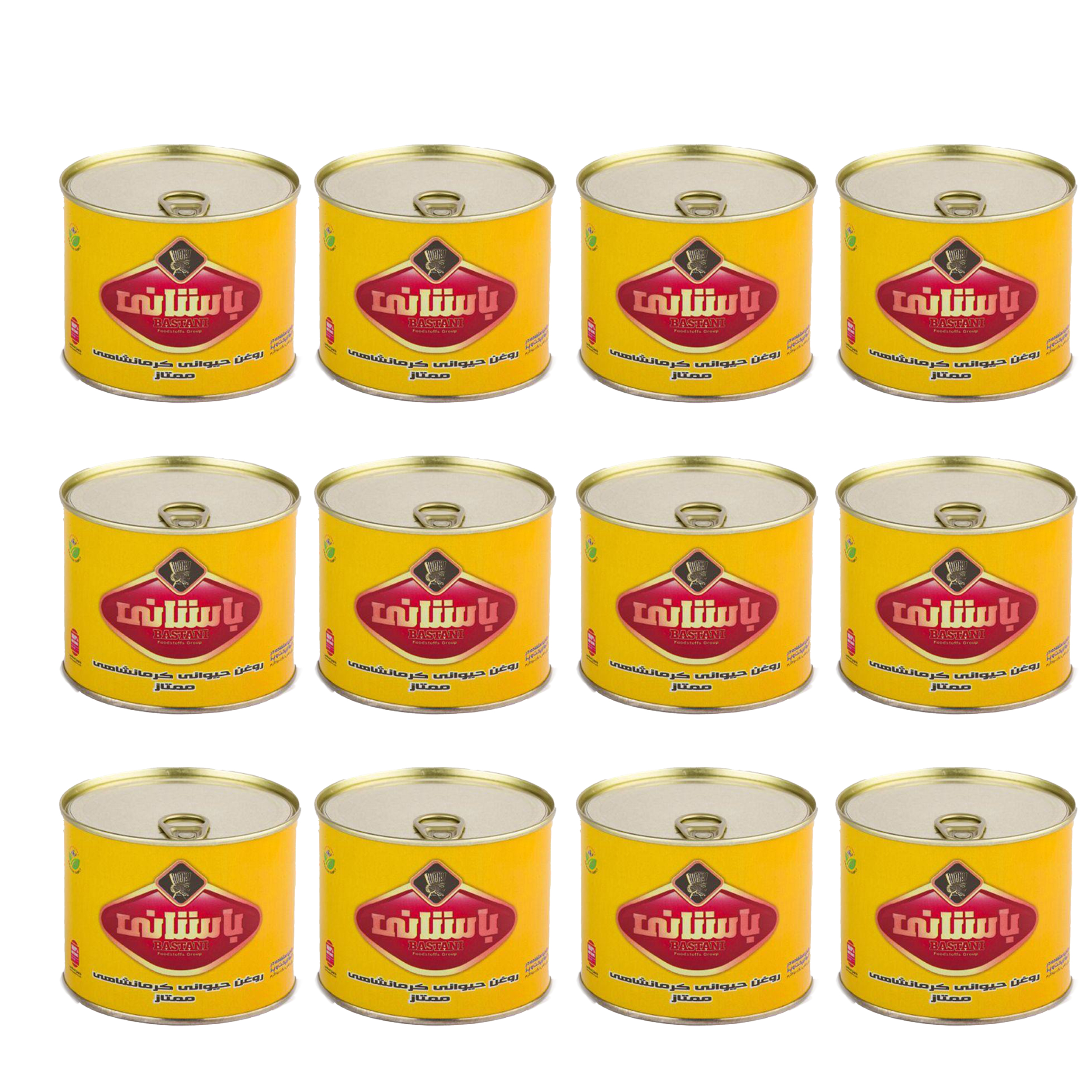 روغن حیوانی کرمانشاهی ممتاز باستانی - 450 گرم مجموعه 12 عددی روغن حیوانی کرمانشاهی ممتاز باستانی - 450 گرم مجموعه 12 عددی