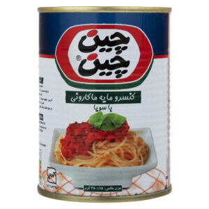 کنسرو مایه ماکارونی با سویا چین چین مقدار 380 گرم