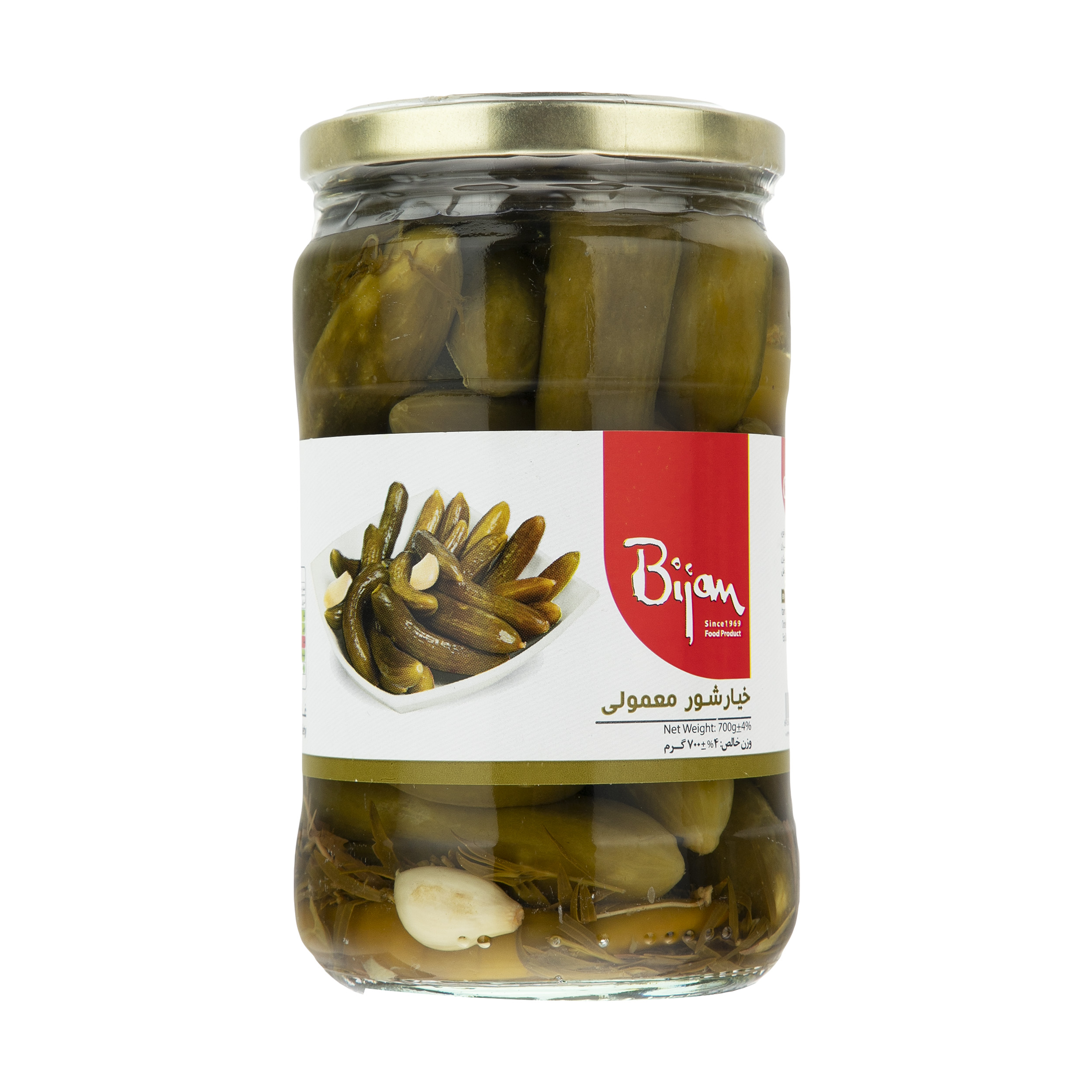 خیارشور معمولی بیژن - 680 گرم خیارشور معمولی بیژن - 680 گرم