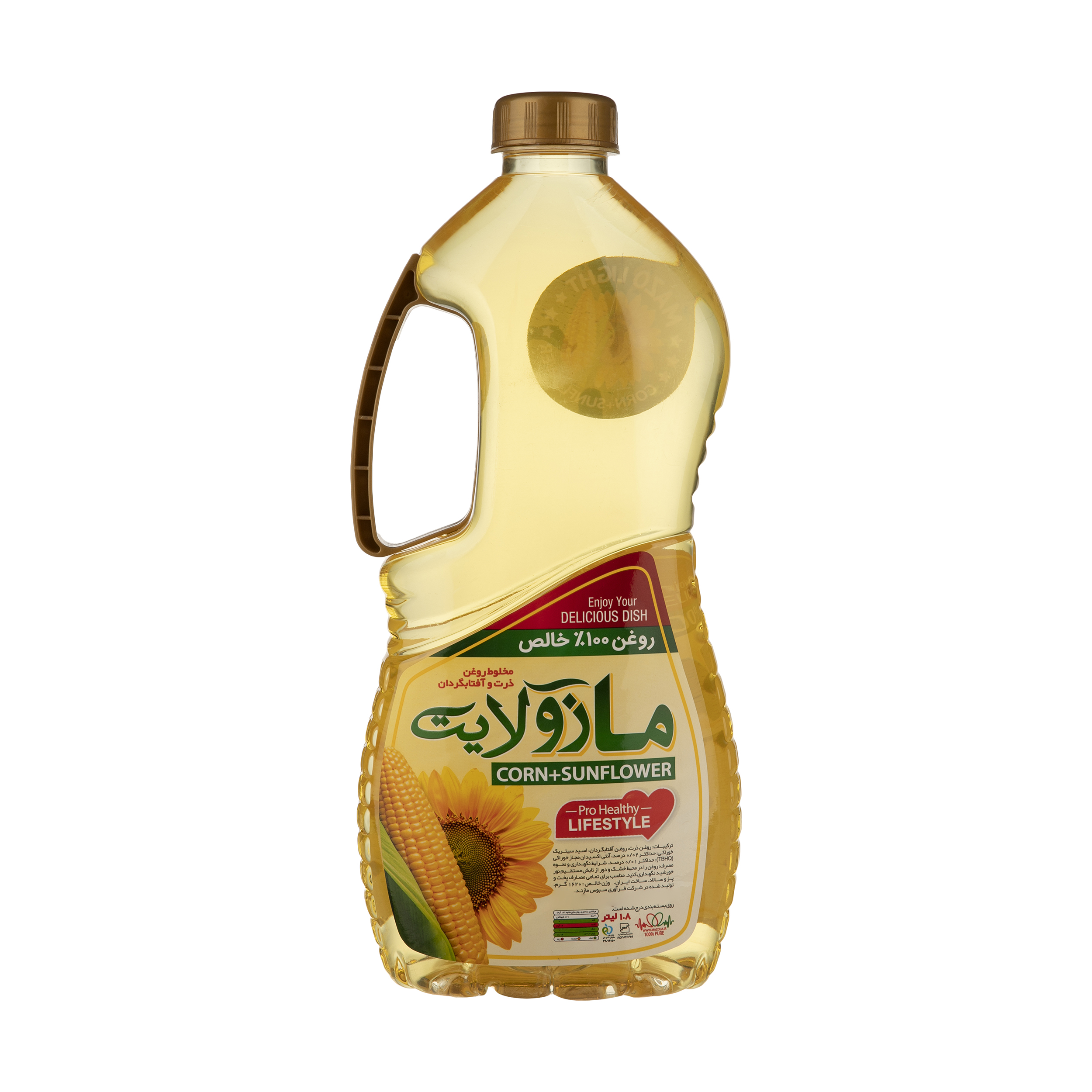 روغن ذرت و افتابگردان مازولایت - 1.8 لیتر روغن ذرت و افتابگردان مازولایت - 1.8 لیتر