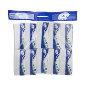 دستمال کاغذی 100 برگ زیبا مدل Blue بسته 10 عددی