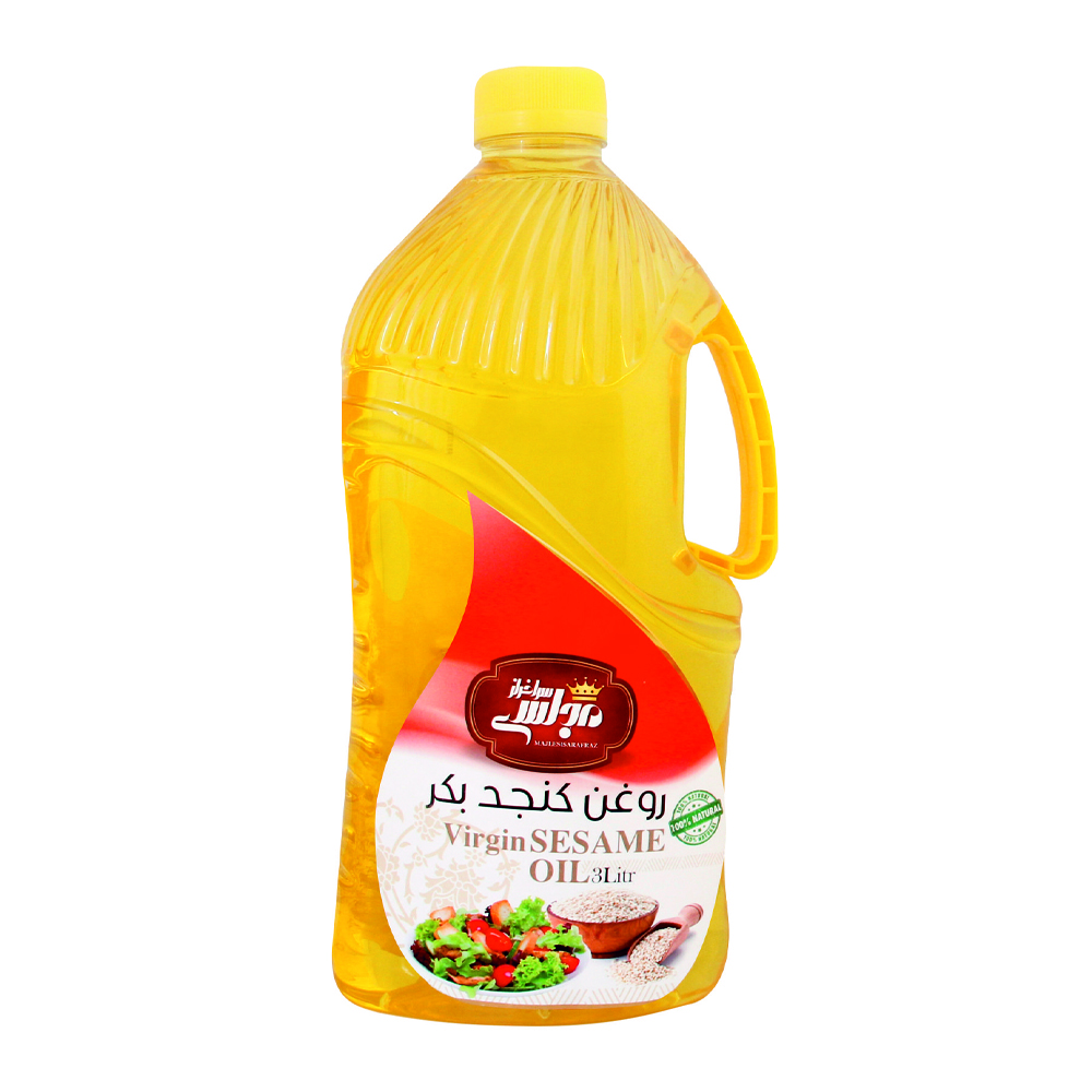 روغن كنجد بكر ممتاز مجلسي سرافراز - 3 ليتر روغن كنجد بكر ممتاز مجلسي سرافراز - 3 ليتر