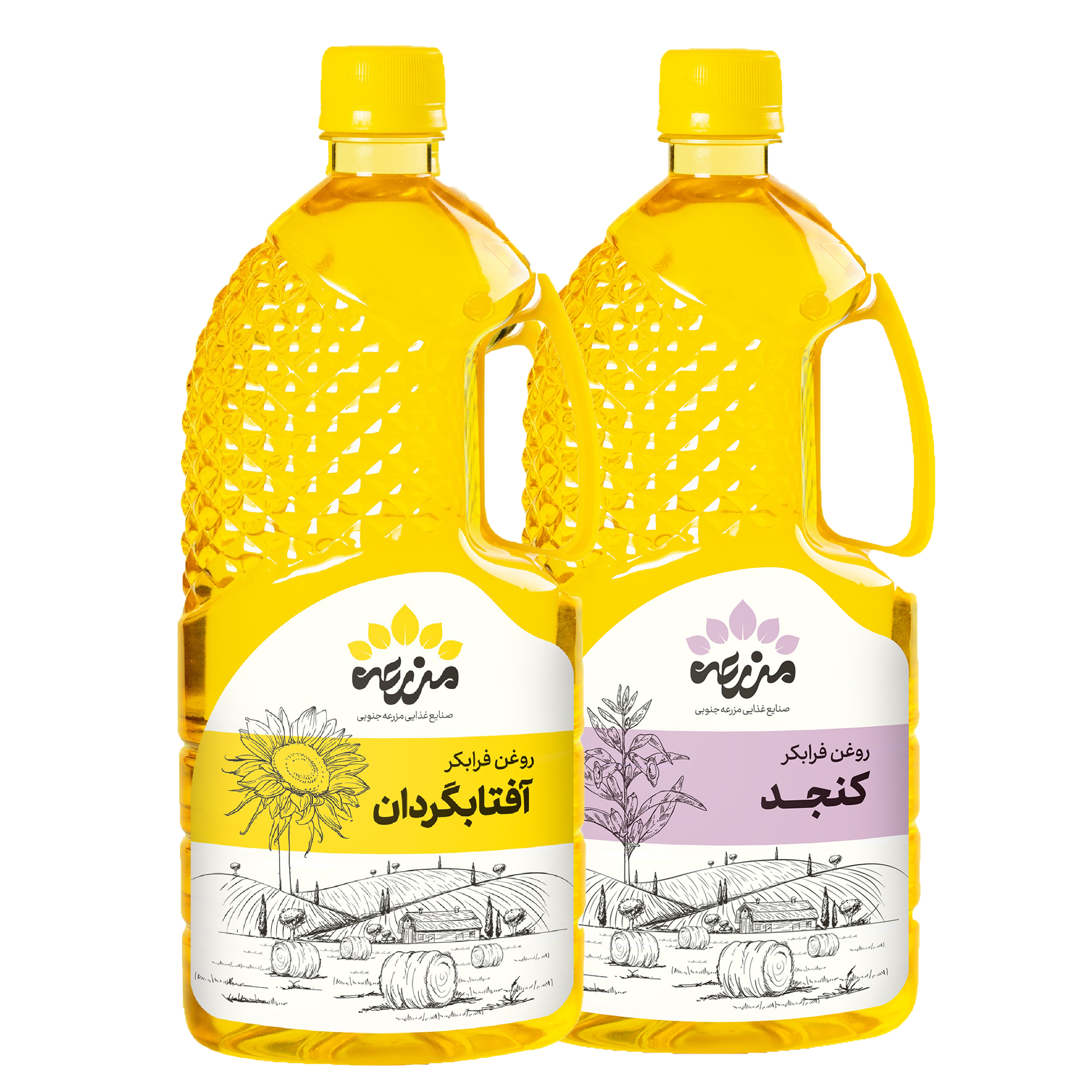 روغن کنجد فرابکر و روغن آفتابگردان فرابکر مزرعه جنوبی - 1 لیتر مجموعه دو عددی روغن کنجد فرابکر و روغن آفتابگردان فرابکر مزرعه جنوبی - 1 لیتر مجموعه دو عددی