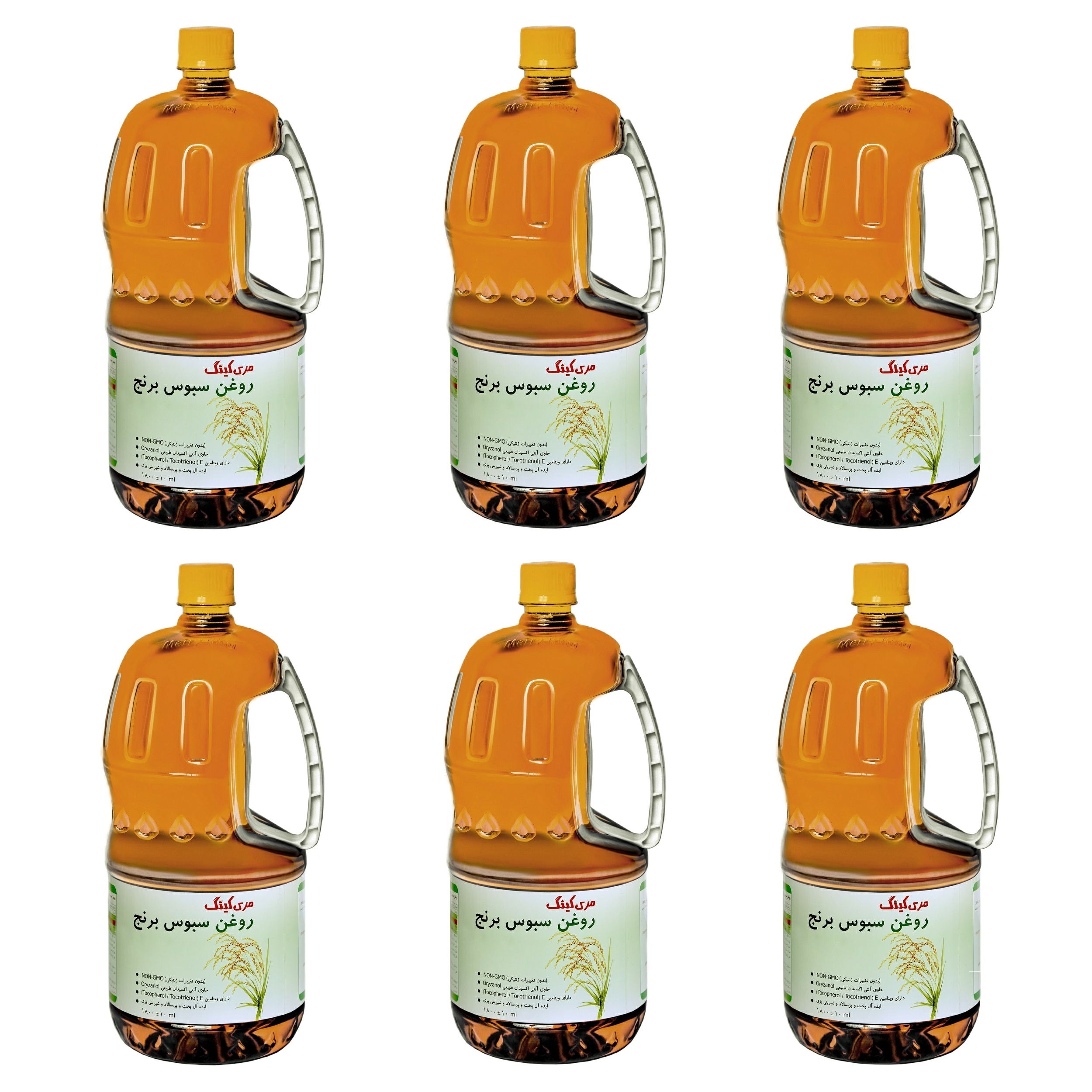 روغن سبوس برنج مری کینگ - 1800 میلی لیتر بسته 6 عددی روغن سبوس برنج مری کینگ - 1800 میلی لیتر بسته 6 عددی