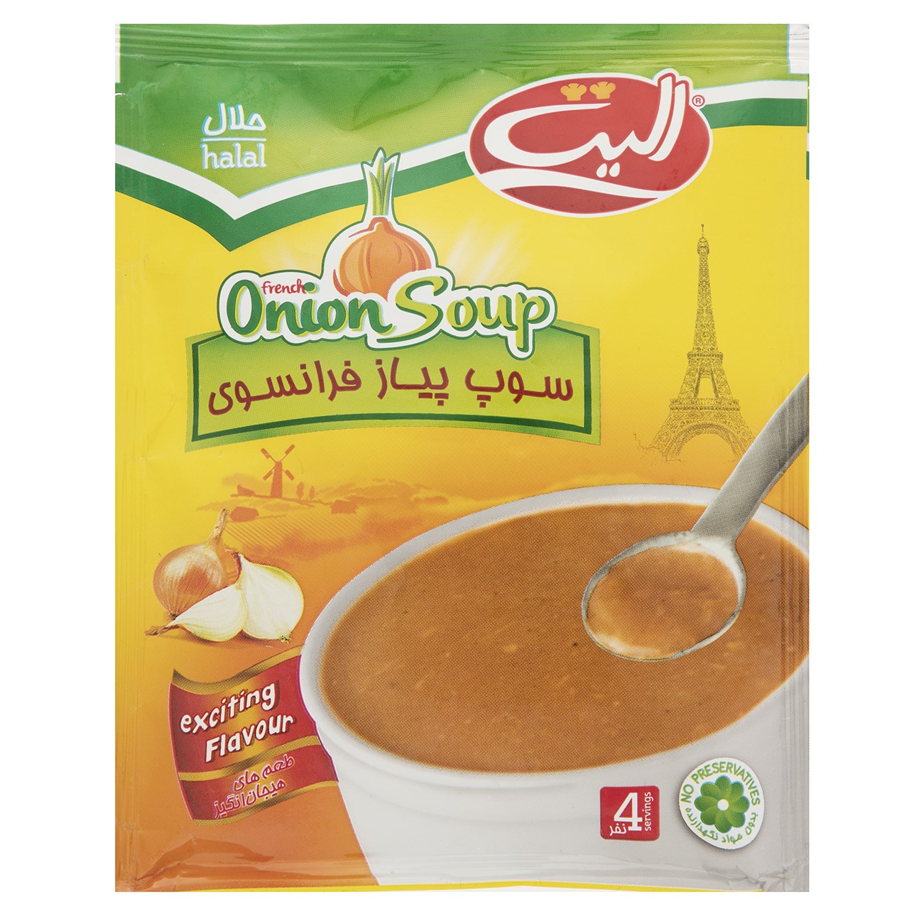 سوپ نیمه آماده پیاز فرانسوی الیت - 65 گرم سوپ نیمه آماده پیاز فرانسوی الیت - 65 گرم