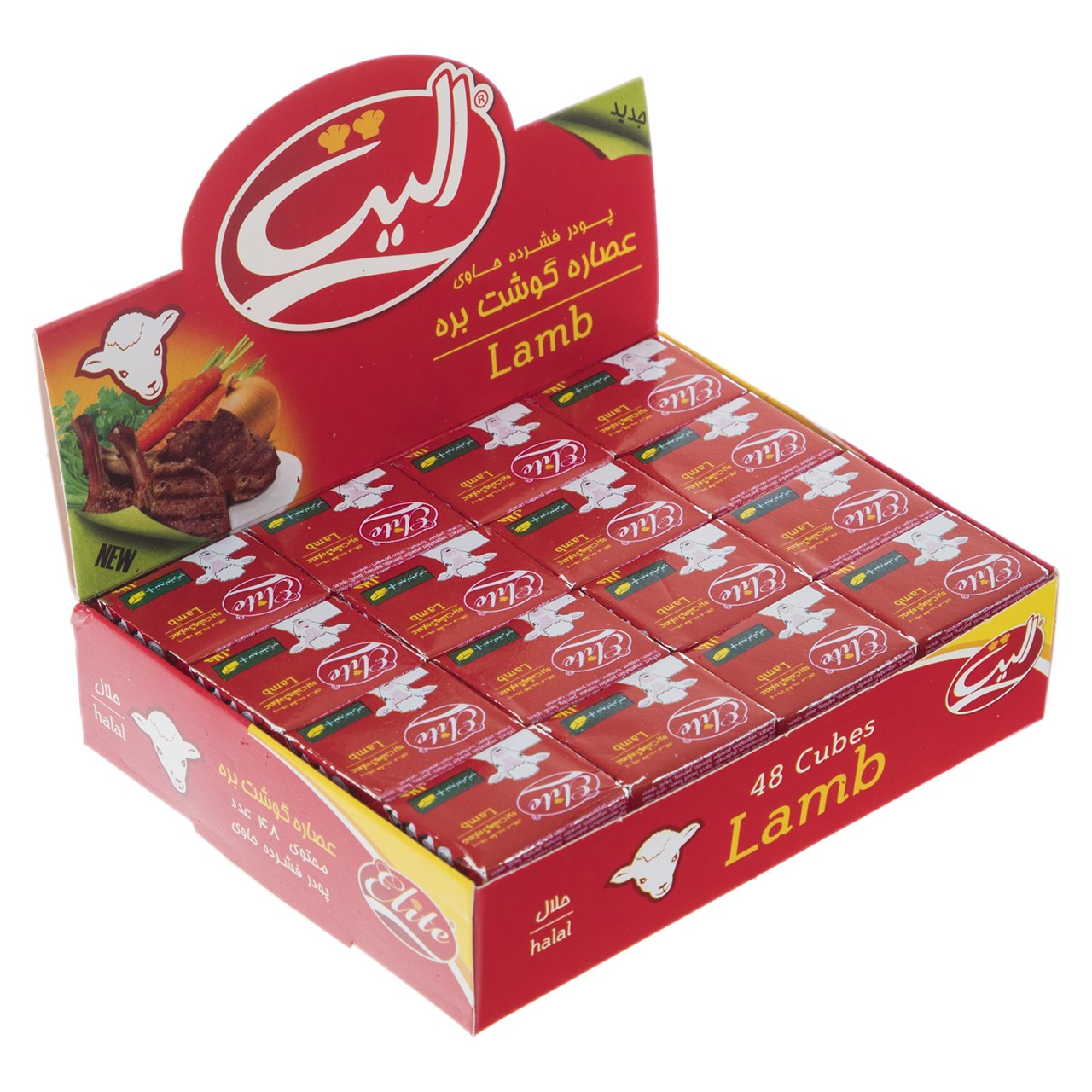 پودر عصاره گوشت بره الیت بسته 48 عددی پودر عصاره گوشت بره الیت بسته 48 عددی
