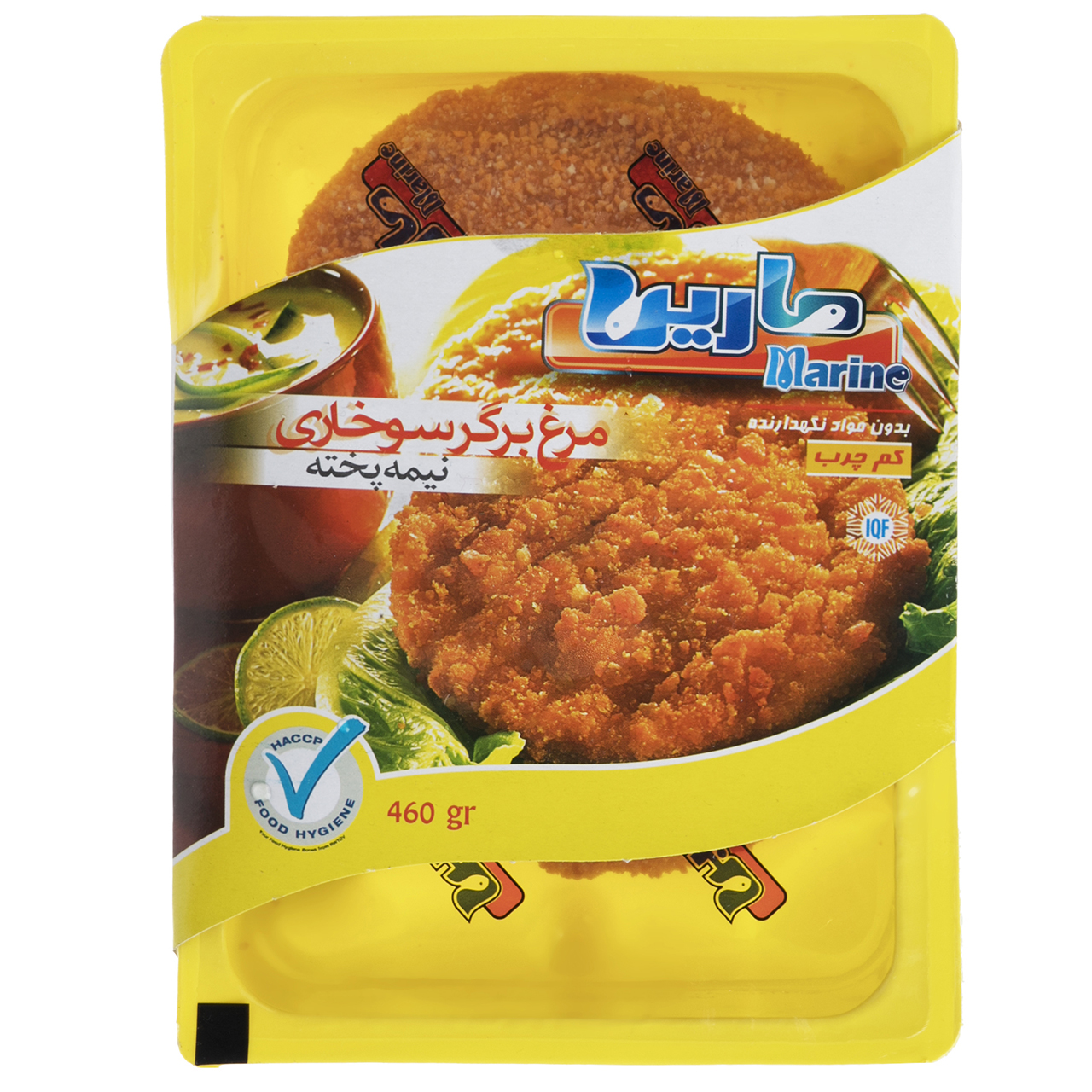 مرغ برگر سوخاری مارین مقدار 460 گرم مرغ برگر سوخاری مارین مقدار 460 گرم