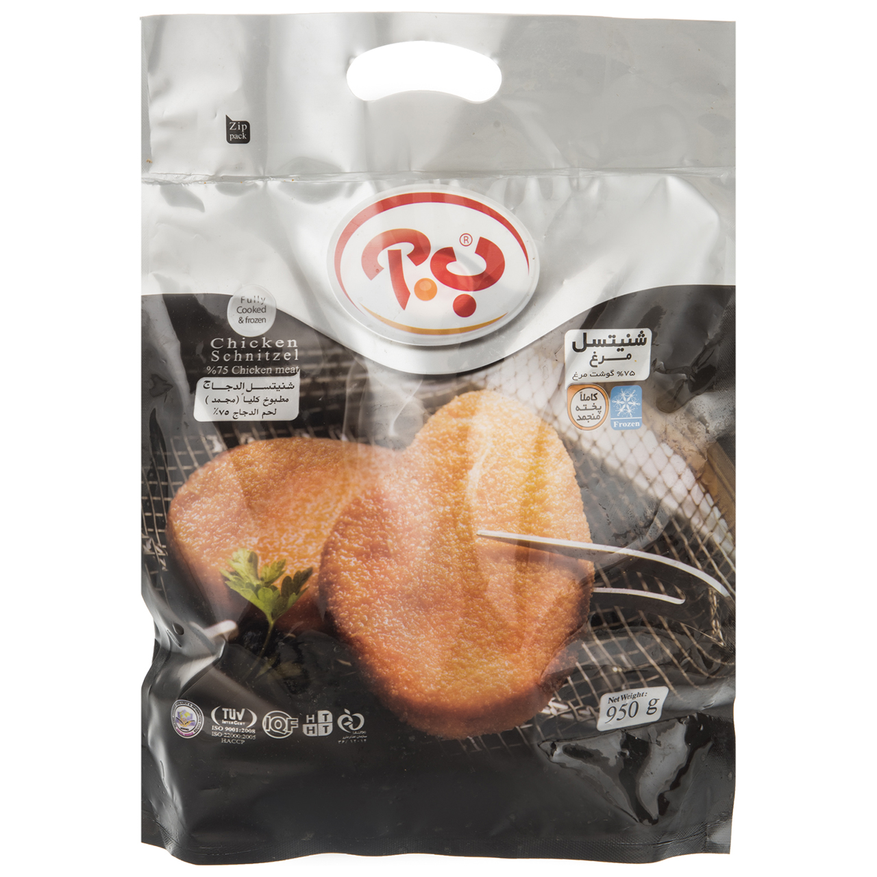 شنیسل مرغ ب.آ مقدار 950 گرم شنیسل مرغ ب.آ مقدار 950 گرم