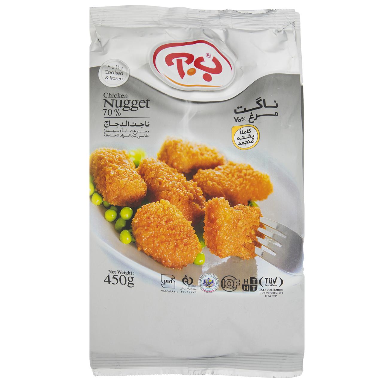 ناگت مرغ ب.آ مقدار 450 گرم ناگت مرغ ب.آ مقدار 450 گرم