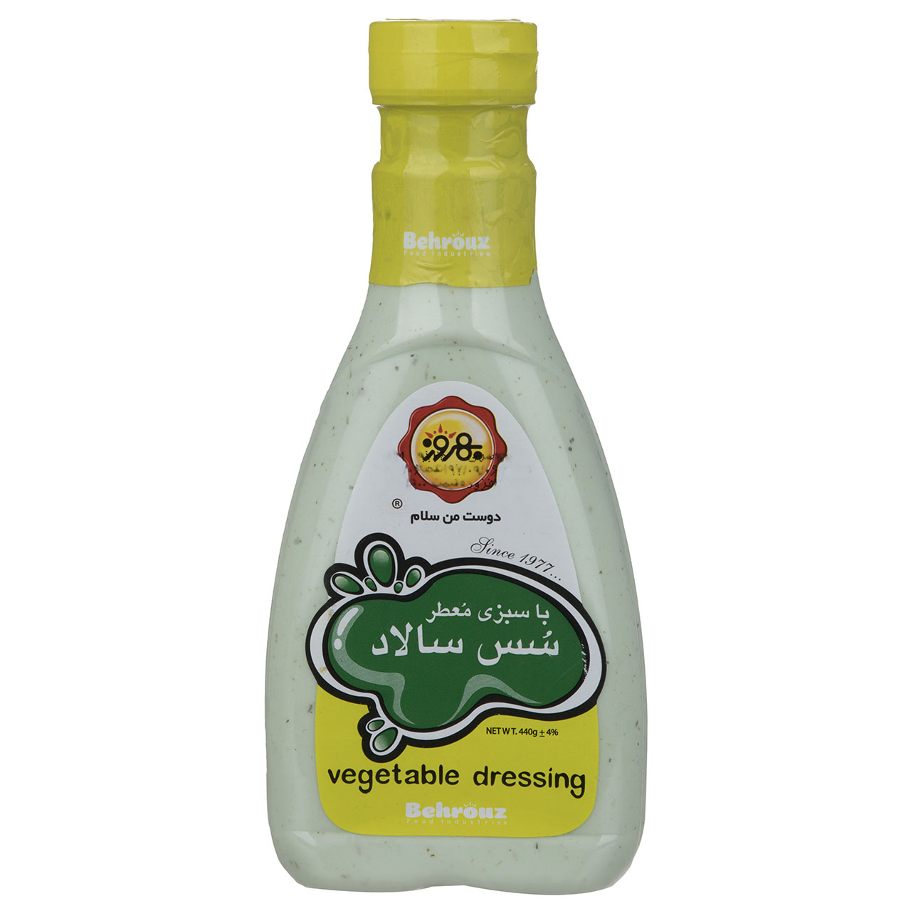سس سالاد با سبزی معطر بهروز مقدار 440 گرم سس سالاد با سبزی معطر بهروز مقدار 440 گرم