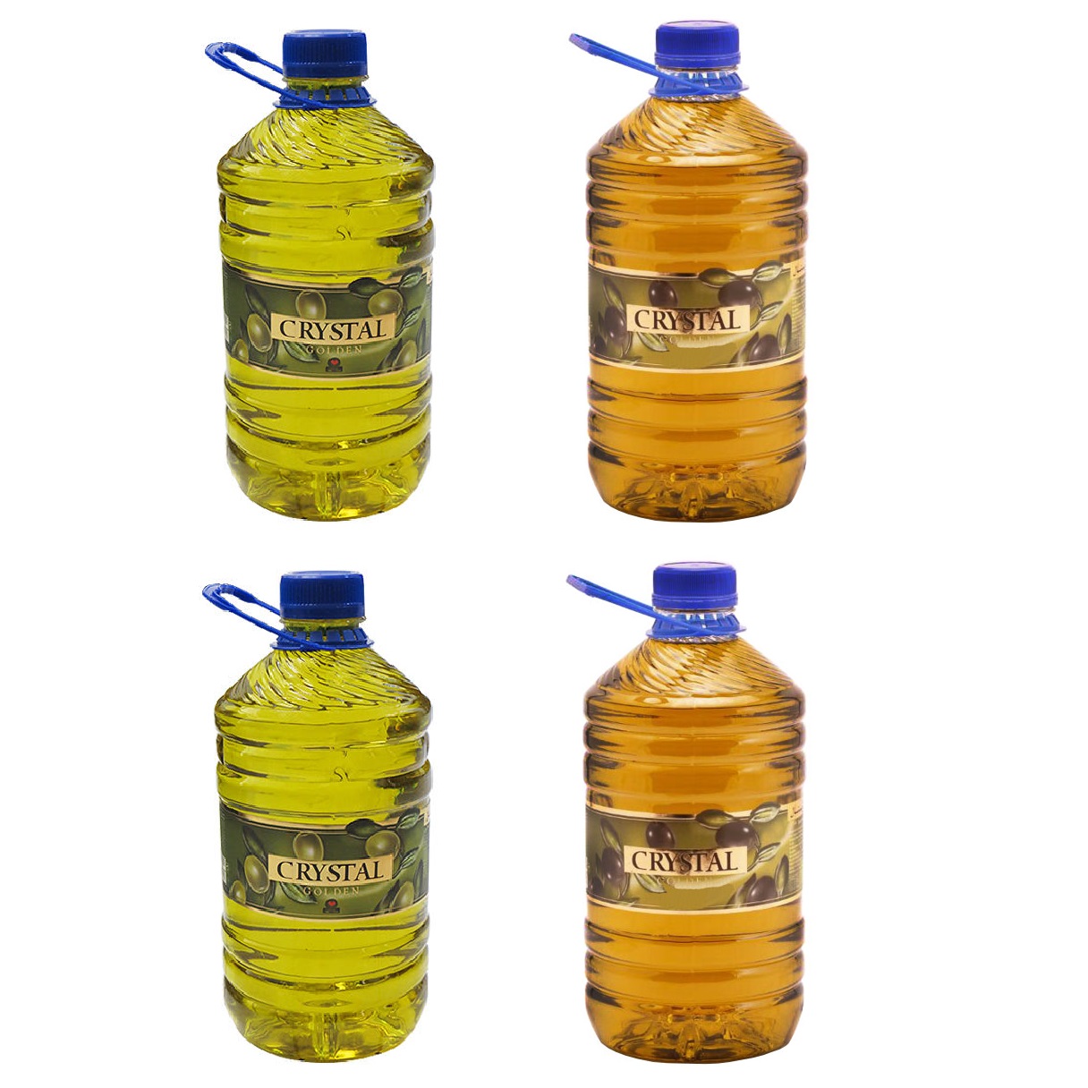 روغن زیتون بی بو کریستال طلایی و روغن زیتون فرابکر کریستال طلایی - 3000 میلی لیتر مجموعه 4 عددی روغن زیتون بی بو کریستال طلایی و روغن زیتون فرابکر کریستال طلایی - 3000 میلی لیتر مجموعه 4 عددی