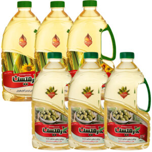 روغن ذرت و آفتابگردان و روغن زیتون تصفیه سرخ کردنی کارمیسن - 1.7 لیتر بسته 6 عددی