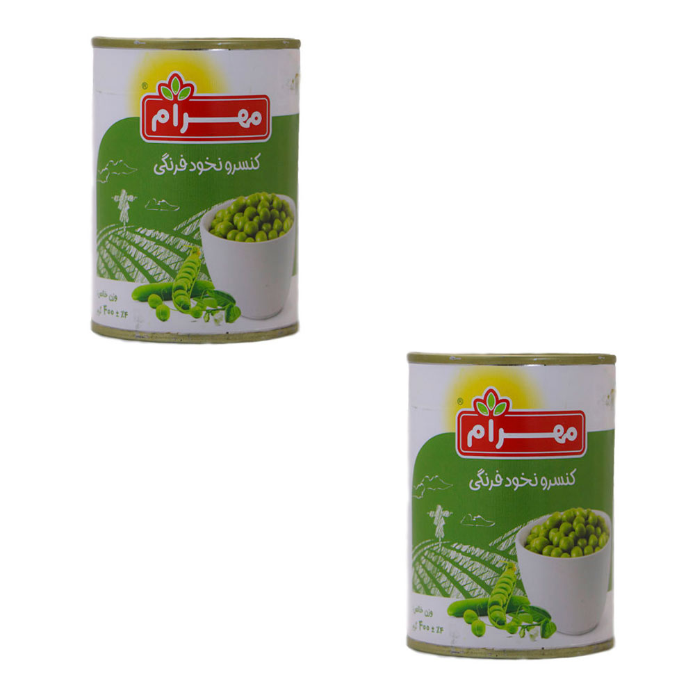 کنسرو نخودفرنگی مهرام - 400 گرم بسته 2 عددی کنسرو نخودفرنگی مهرام - 400 گرم بسته 2 عددی