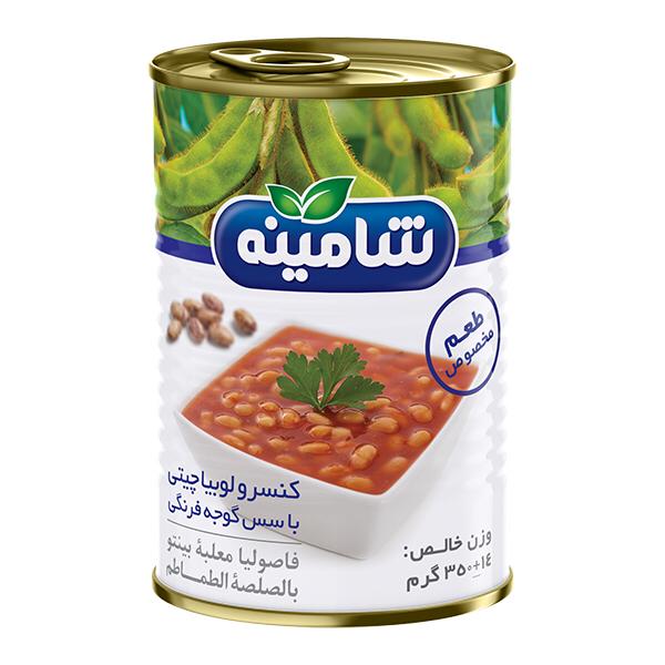 کنسرو لوبیا چیتی با سس گوجه فرنگی شامینه - 350 گرم کنسرو لوبیا چیتی با سس گوجه فرنگی شامینه - 350 گرم