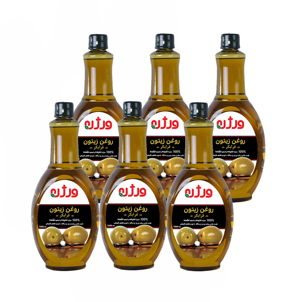 روغن زیتون فرابکر ورژن - 1 لیتر بسته 6 عددی روغن زیتون فرابکر ورژن - 1 لیتر بسته 6 عددی