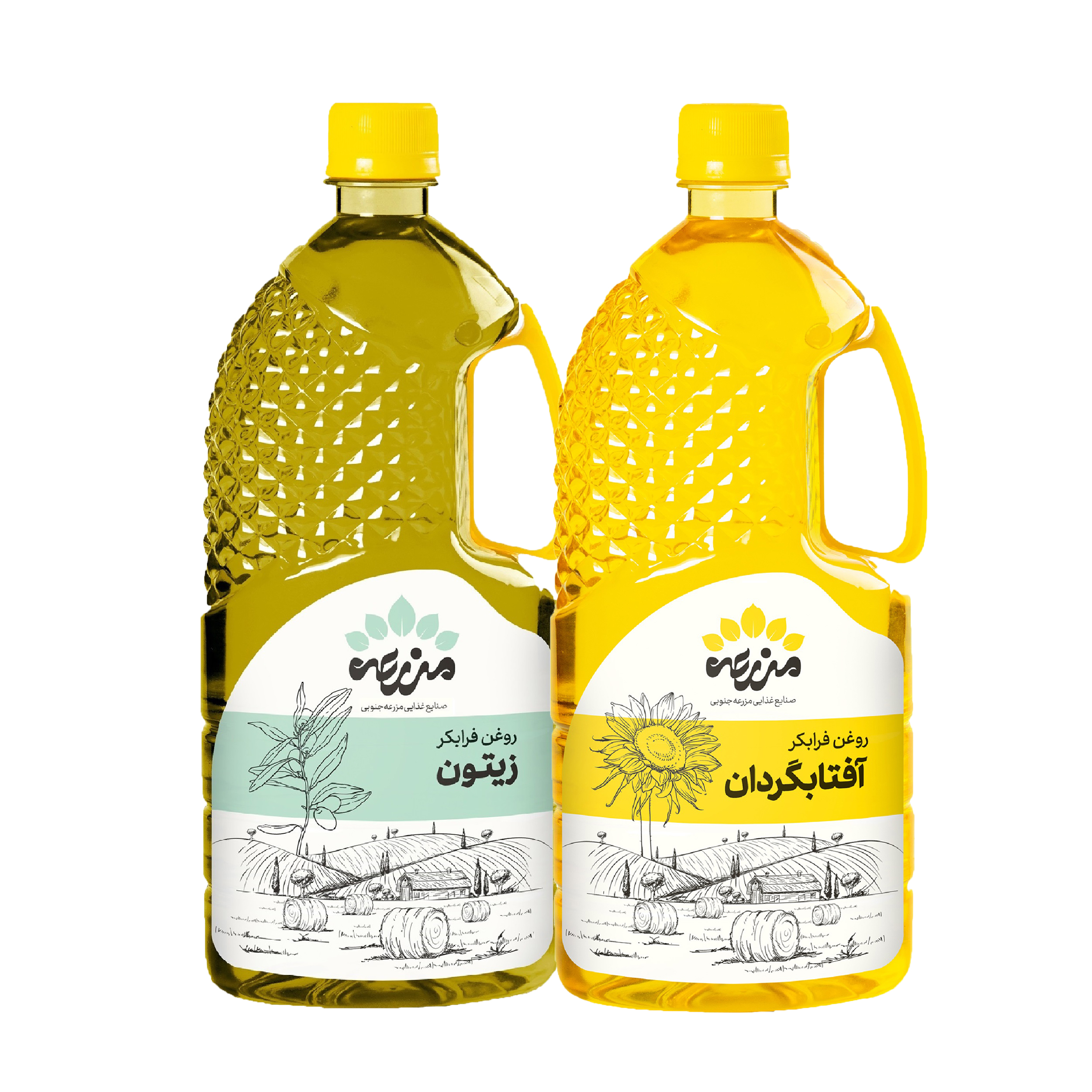 روغن زیتون فرابکر و روغن آفتابگردان فرابکر مزرعه جنوبی - 1 لیتر مجموعه دو عددی روغن زیتون فرابکر و روغن آفتابگردان فرابکر مزرعه جنوبی - 1 لیتر مجموعه دو عددی